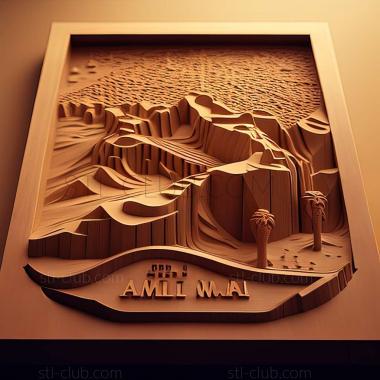 3D модель Джебель Умм аль Руус в Саудовской Аравии (STL)